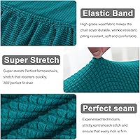 Vista 3 de Lellen Juego de 2 fundas para taburetes de bar, fundas elásticas y lavables para asientos de taburetes de bar, fundas extraíbles para sillas de bar