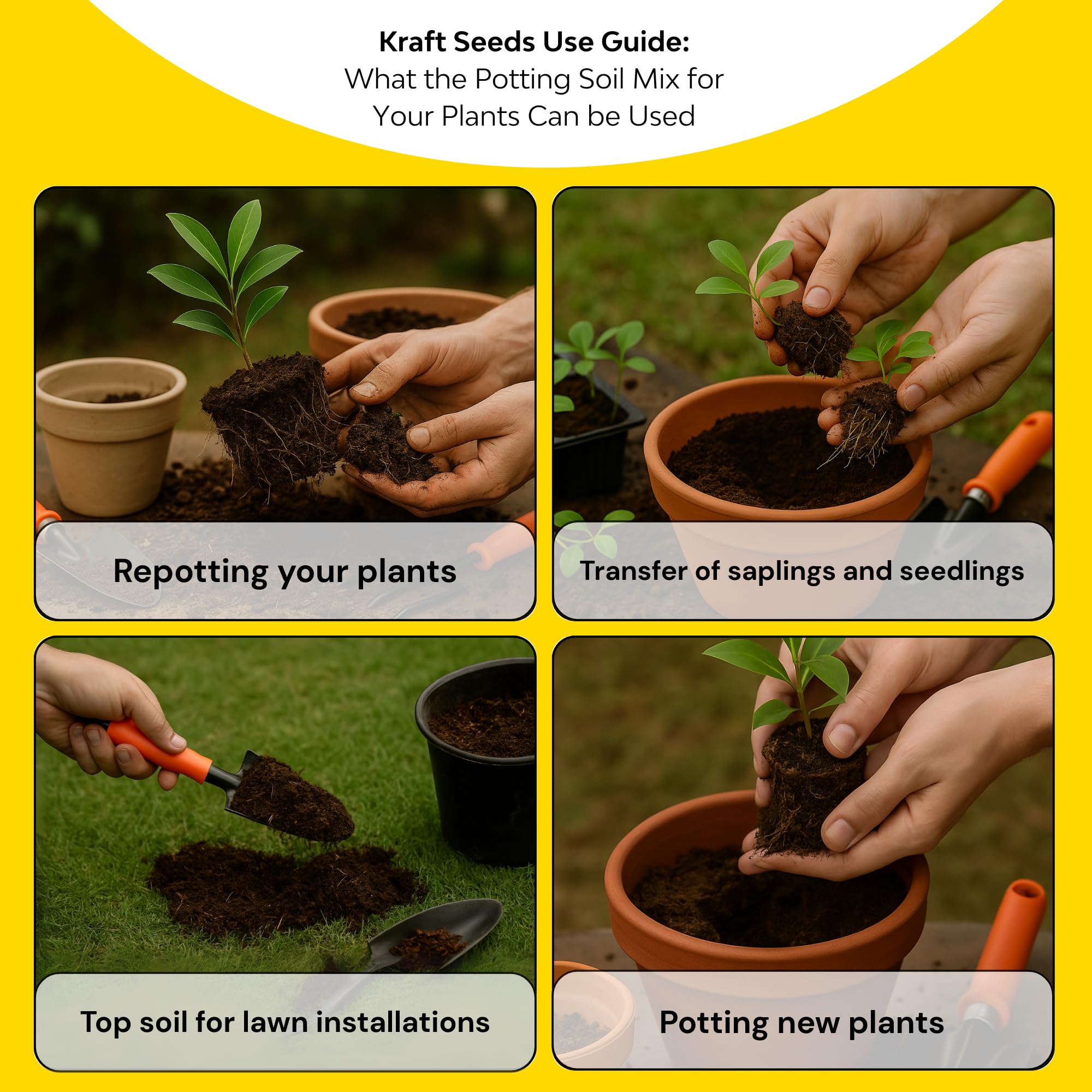 Kraft Seeds by 10CLUB Organic Potting Garden Soil Mix for Plants Home Garden 5 Kg - Image 6 thumbnail