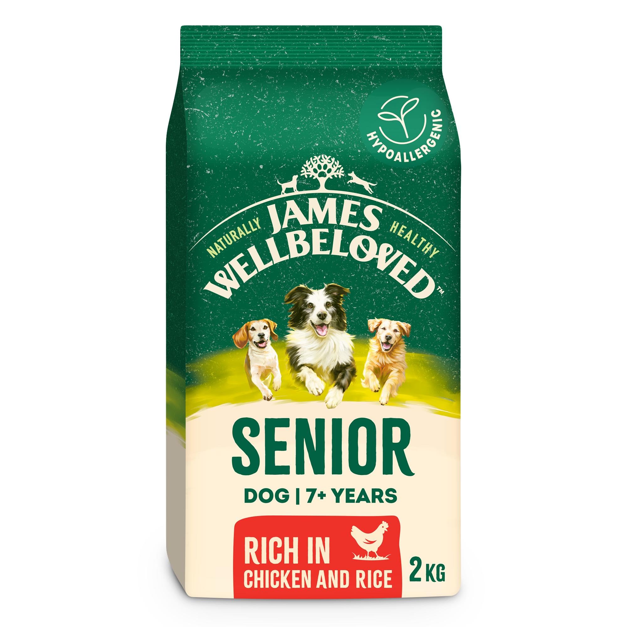 James Wellbeloved Dog Senior Hypoallergenic Dry Food Chicken and Rice 2 kg
