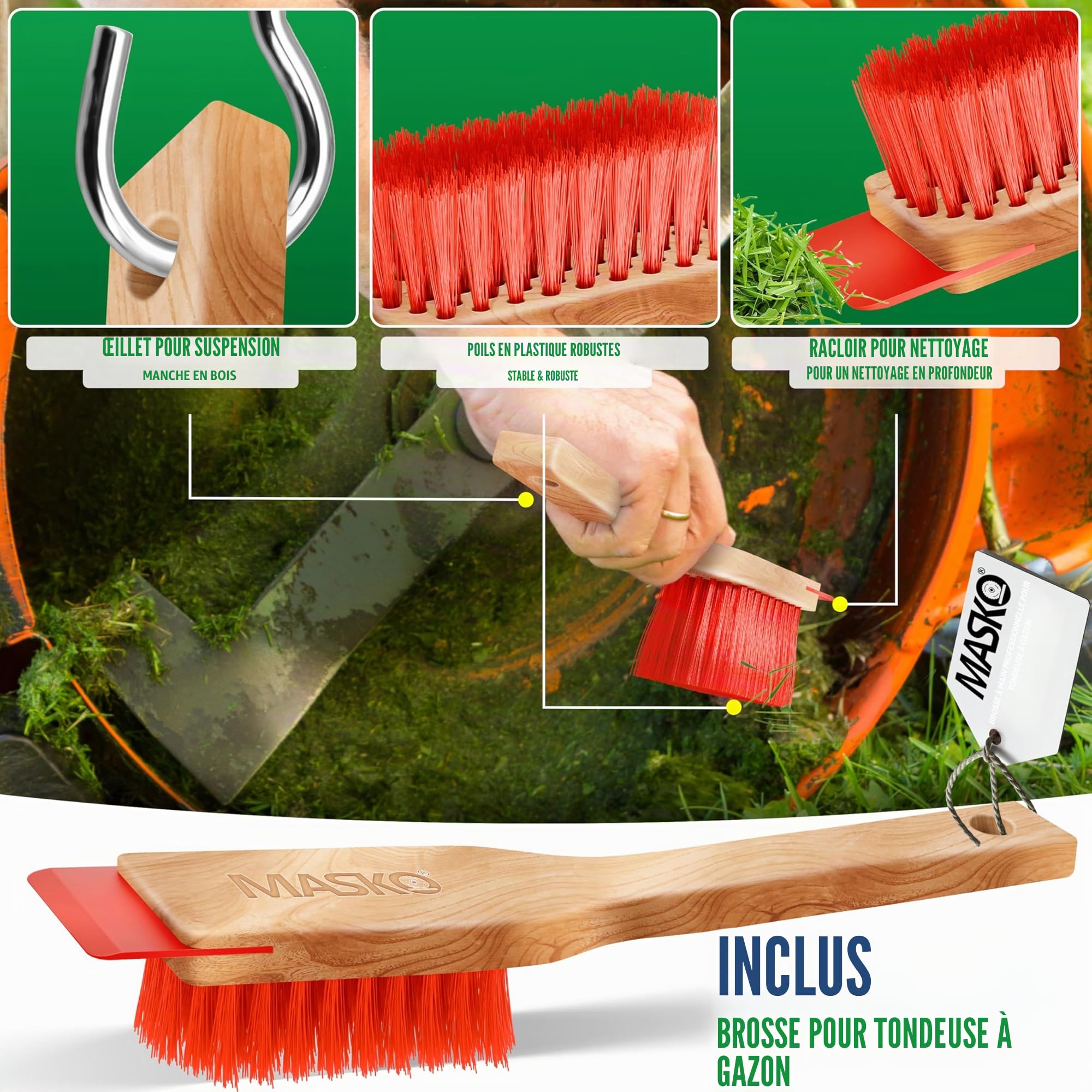 MASKO® Cric lève Tracteur Tondeuse 400 kg Dispositif de Levage pour Tondeuse à Gazon autoportée Cric lève Tracteur Tondeuse Aide au Nettoyage Pont élévateur