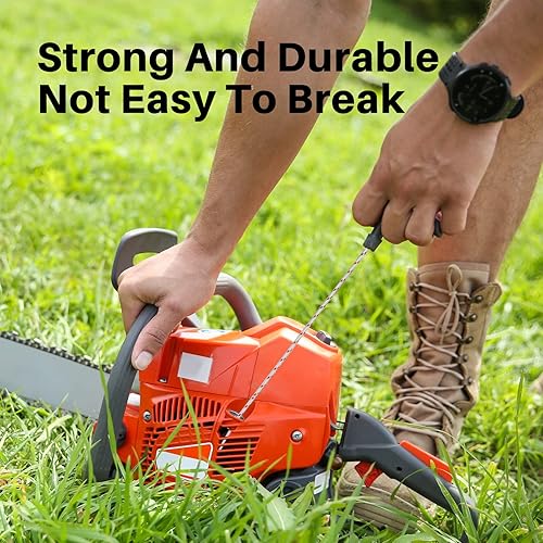 Miniatura 6 de Yncotte Cuerda de arranque de 49.2 ft, repuesto de cable de tracción de 0.118 in, compatible con Stihl Poulan Craftsman cortadora de césped,