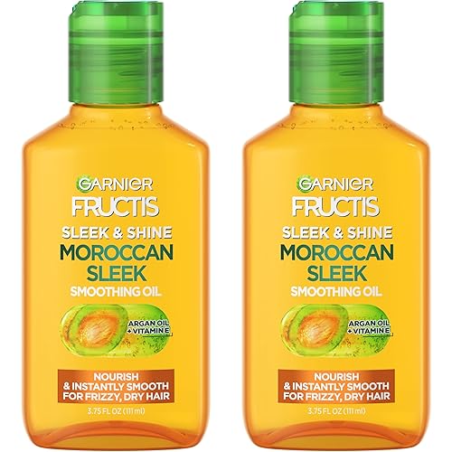 Garnier Hair Care Fructis Sleek Shine Champú acondicionador y tratamiento de aceite de argán marroquà para cabello encrespado y seco Garnier Hair Care Fructis Sleek Shine Champú acondicionador y tratamiento de aceite de argán marroquà para cabello encrespado y seco