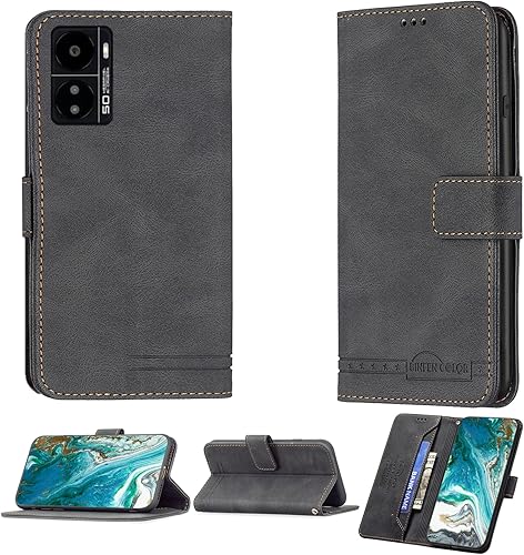 jioeuinly Kalley Black 3 Case Compatible with Kalley Black 3 Phone Case Cover Flip Stand Cover PU Leather BF09 Wallet Case Black