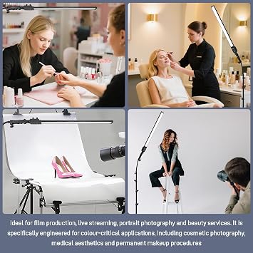 Photography Studio LED Lighting Kit with Adjustable Stand & Soft Tube, Ideal for Studio, Beauty & Tattoo Applications