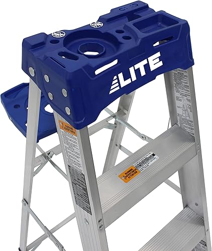 Miniatura 5 de LITE Escalera de aluminio de 8 pies, capacidad de 250 libras, tipo I, LP-2111-08