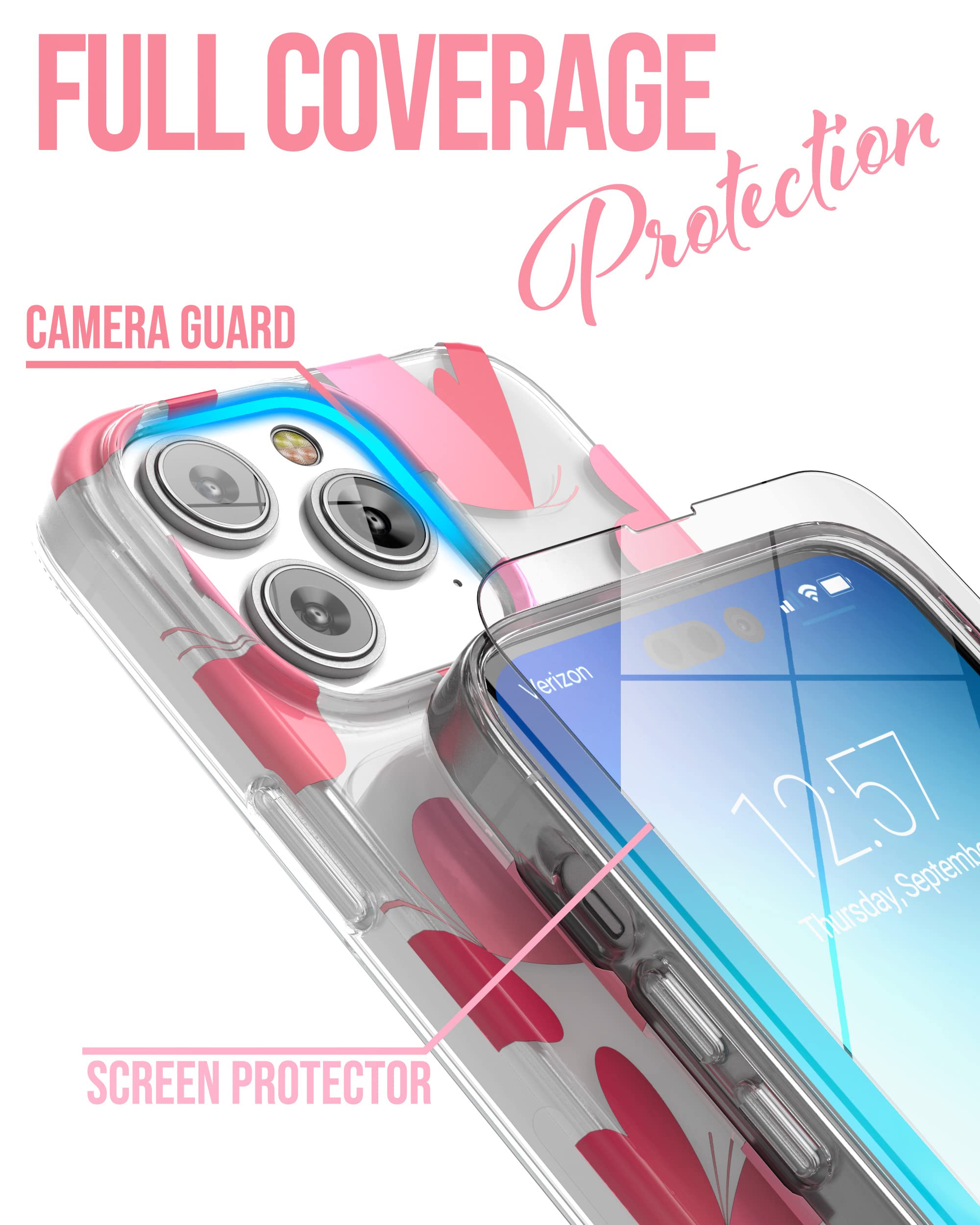 ajew最新作★ iPhone14pro / pink 【PVC heart】 Iphone 14 Pro Max Case Silicone | Pink Love Heart Iphone 14
