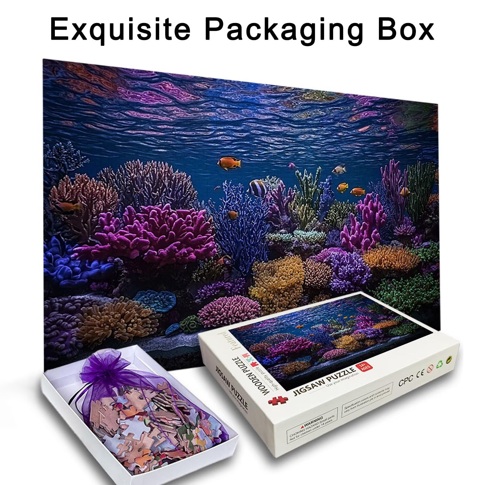Puzzle 5000 sztuk dla dorosłych, puzzle oceanu z pudełkiem dla dorosłych, DIY drewniane puzzle, wyzwanie puzzle dla całej rodziny, oryginalne prezenty dla kobiet, prezent dla mężczyzn, temat: roślina