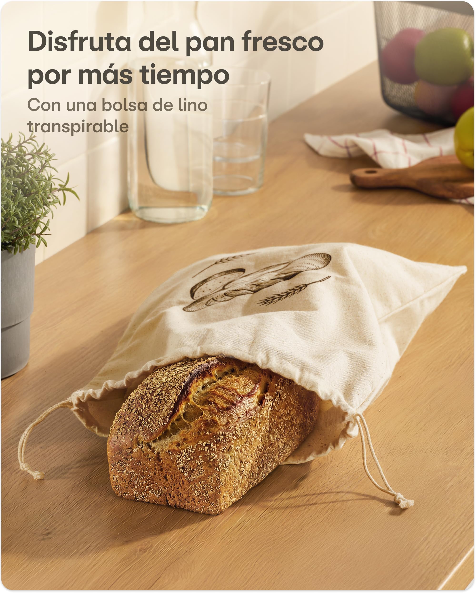 Praknu Set Olla Hierro Fundido (28 × 12 cm) – Cacerola Hierro Fundido Para Pan – Con Banetón Y Bolsa Para Pan – Tapa Incluida – 3 L Dutch Oven – Accesorios Pan y Cocina