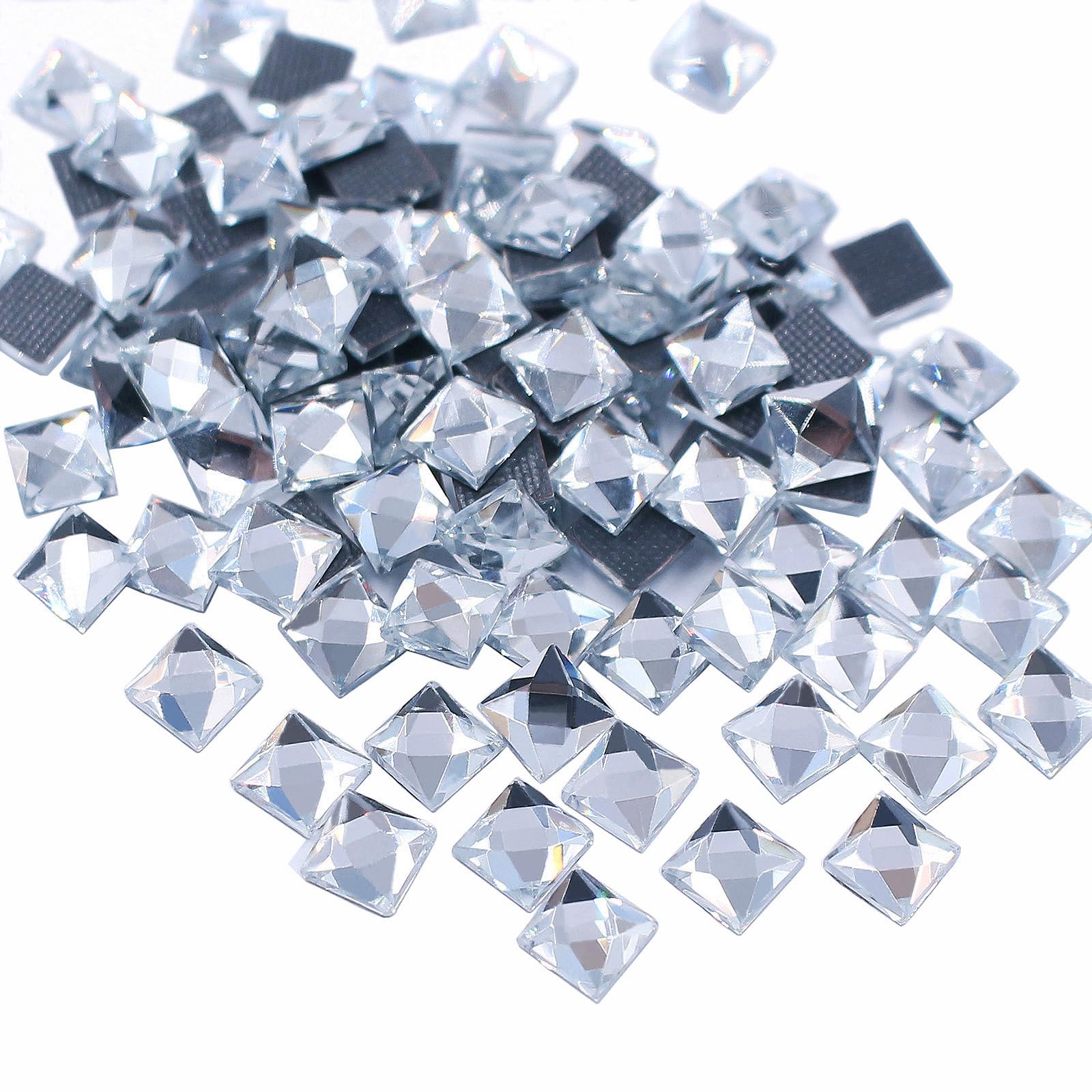 Amazon.com: LICHLIN 5MM Square Flatback Rhinestones Shiny Glass