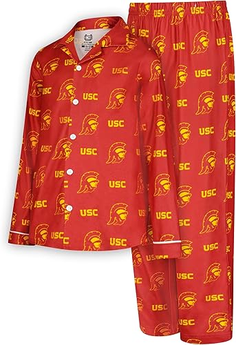 Ultra Game NCAA niños Conjunto de Pijama Oficial Ncaa Ropa de Dormir Camisa Suave y Ropa de Descanso de Franela