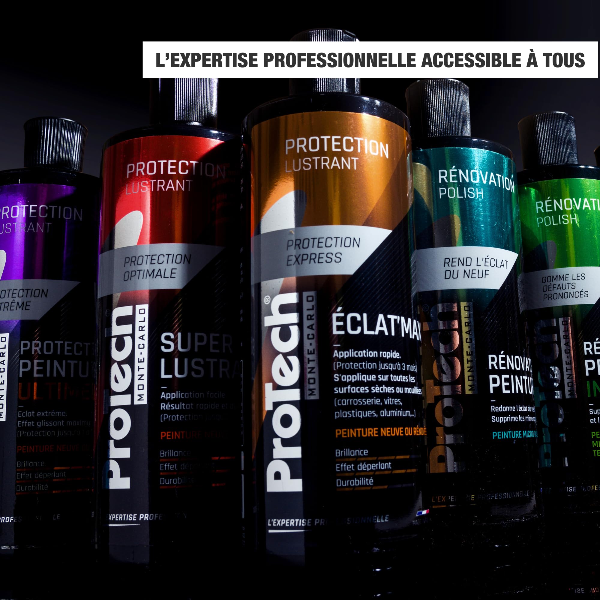 ProTechMC | Rénovateur de Peinture pour Voiture | Efface Rayure Voiture | Ravive la Peinture | Anti Rayure Voiture Compatible avec Toutes Peintures (Hors Mates) | sans Rinçage | Made in France | 500ML