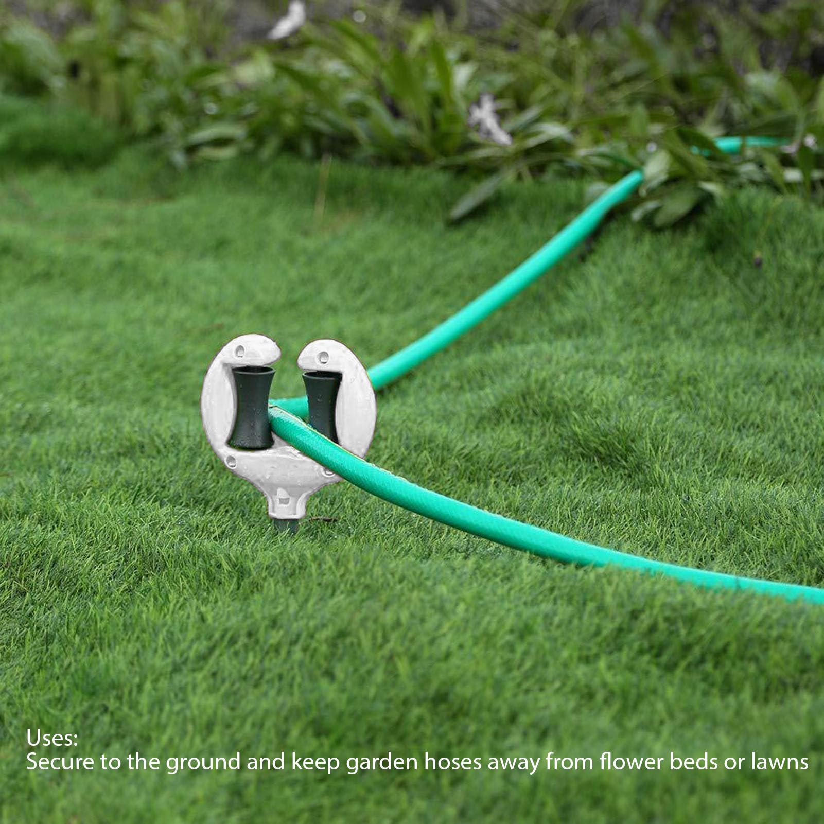 Atroy 5 pz guida tubo da giardino su picco ruggine robusto metallo picchetto Heavy Duty verde scuro Spin per la protezione delle piante guida tubo su picco zincato per protezione piante