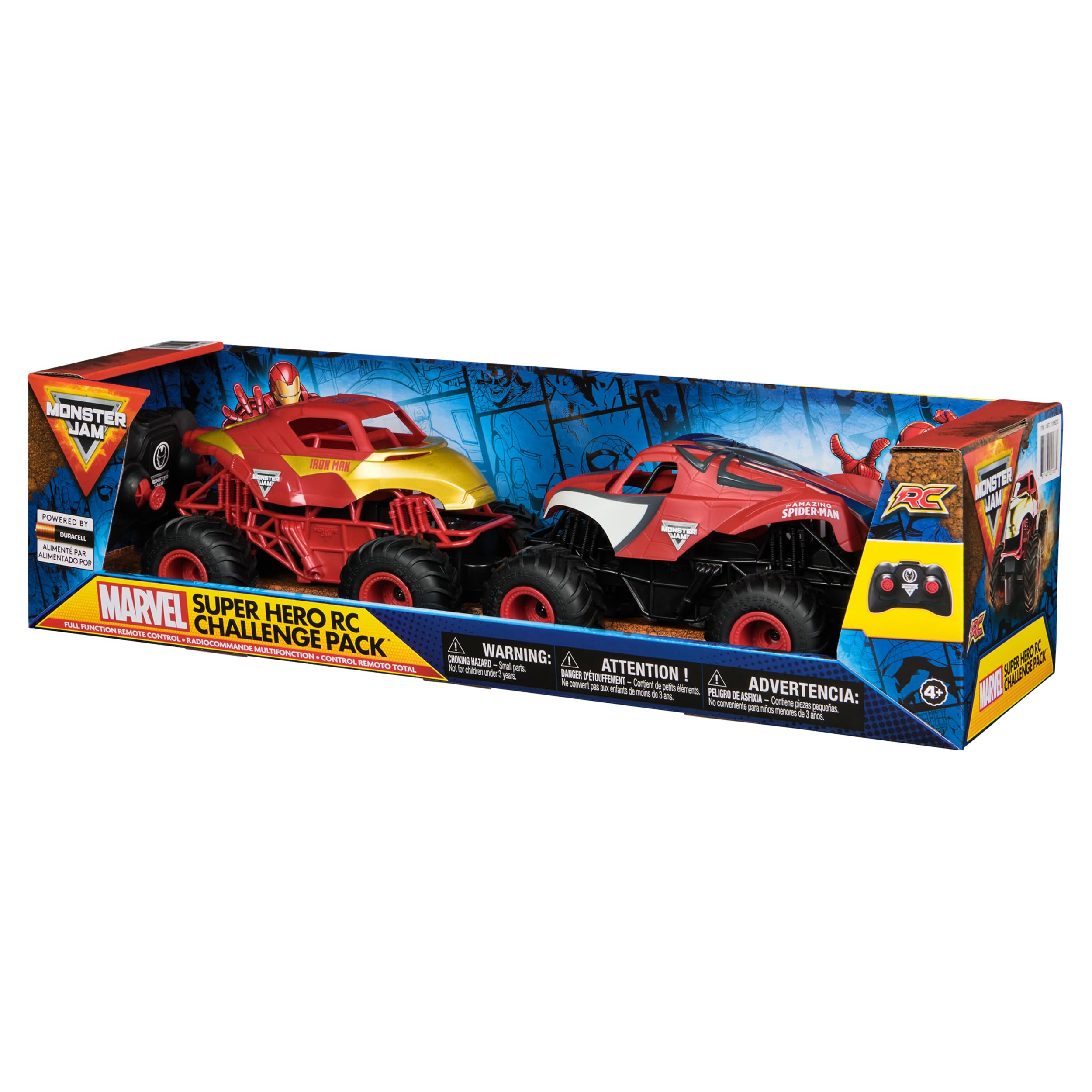 Monster Jam Pilot zdalnego sterowania pojazd 1to24 Marvel 2-pak I