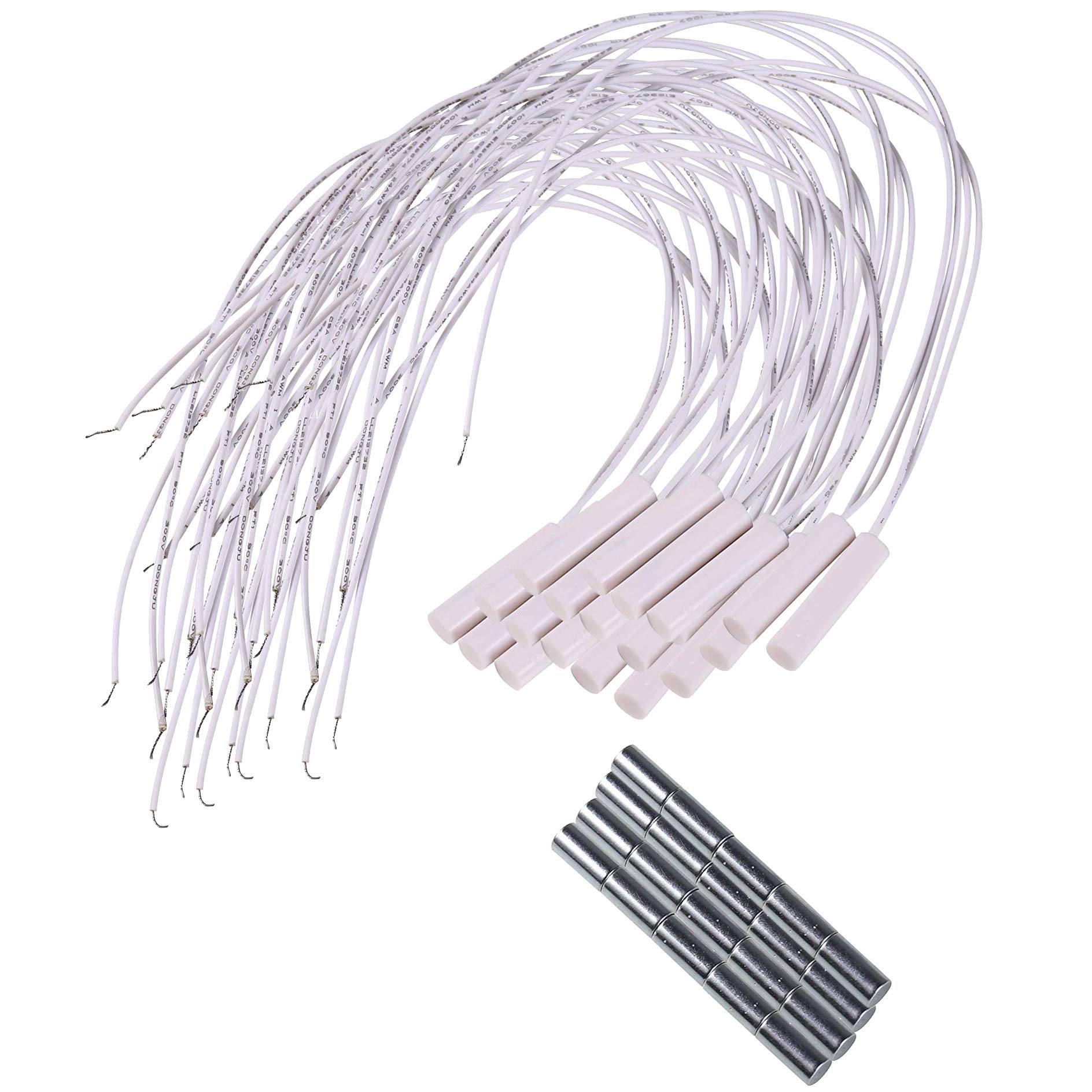 UHPPOTE Türsensor, magnetisch, verdeckt, mit Draht (Packung mit 20)