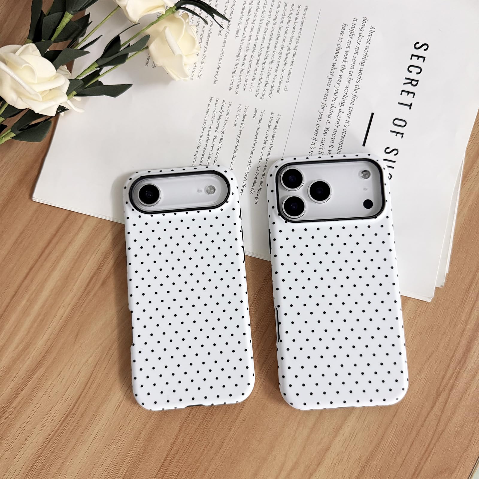 iPhone用シリコンケース ホワイト・ドット 17プロマックス Amazon.co.jp: KOOLRIVER・For いPhone17 Pro Max ケース カバー