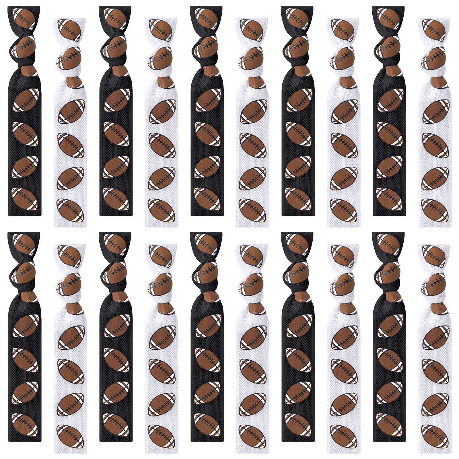 Hanaive 20 Pcs Football Hair Ties Football Hair Accessories for Women