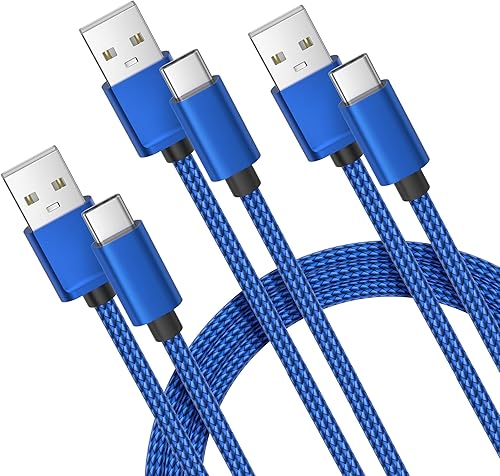 Basesailor Cable de carga USB tipo C, 3 unidades, 3.36.610 pies, cable de carga para iPhone 15 Pro Max 2023, Samsung Galaxy A10E A02s A03s A14 A13