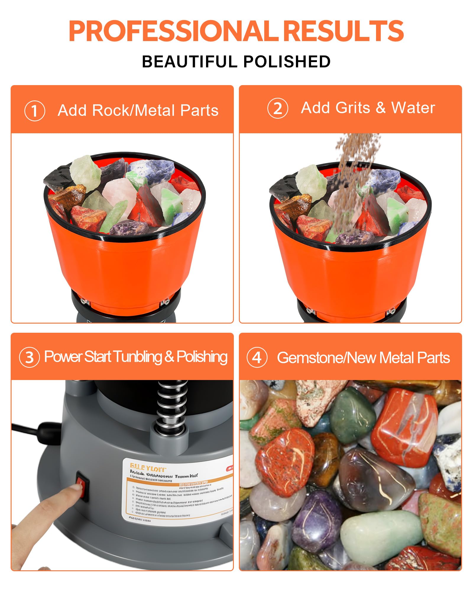 Vibratory Tumbler Polisher - 9lb Capacity -4