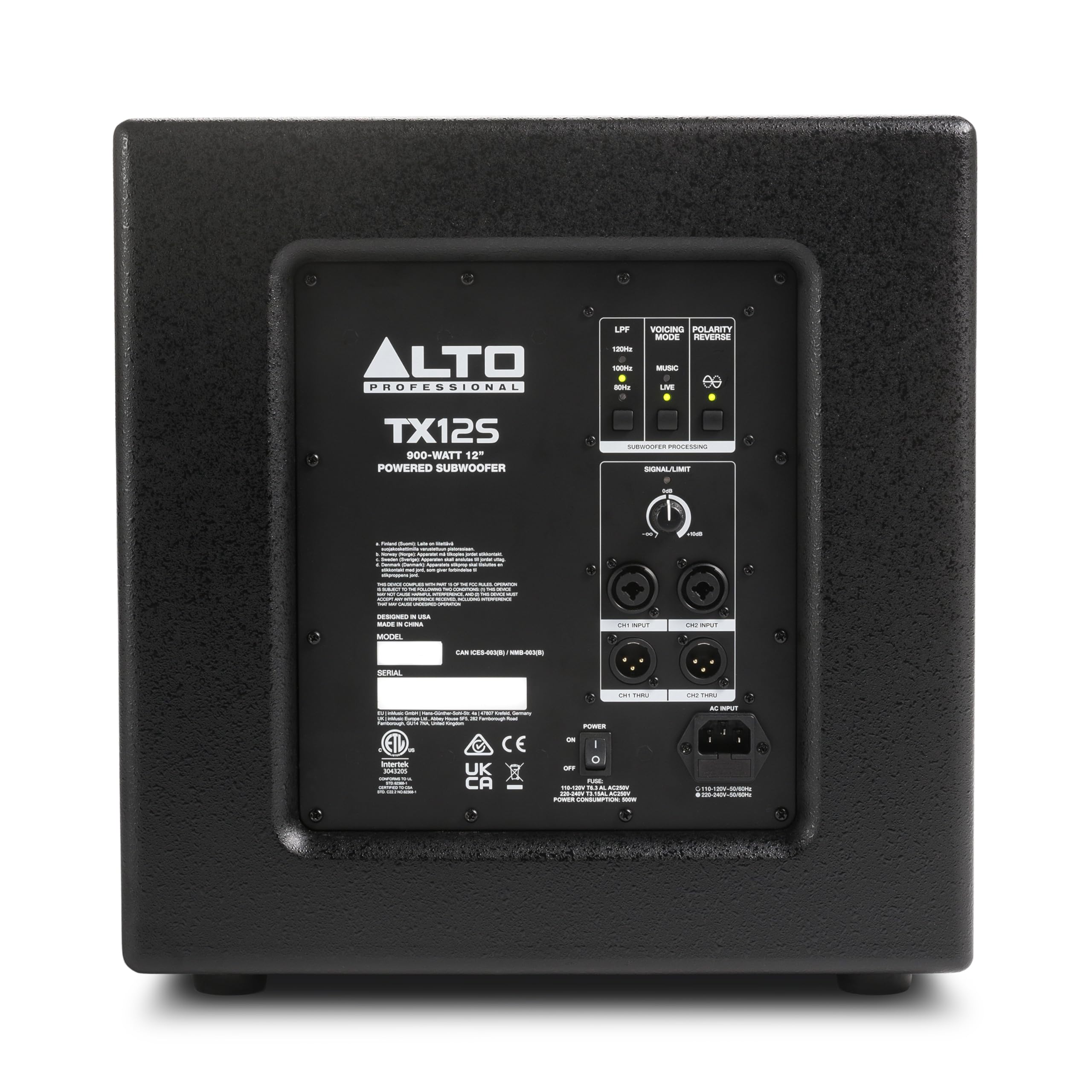 ALTO TX12S - 900W 12-Zoll Aktiv Subwoofer, DSP-optimierter PA Anlage mit 2-Zoll Schwingspule, überragendem Bass, einfachem Aufbau