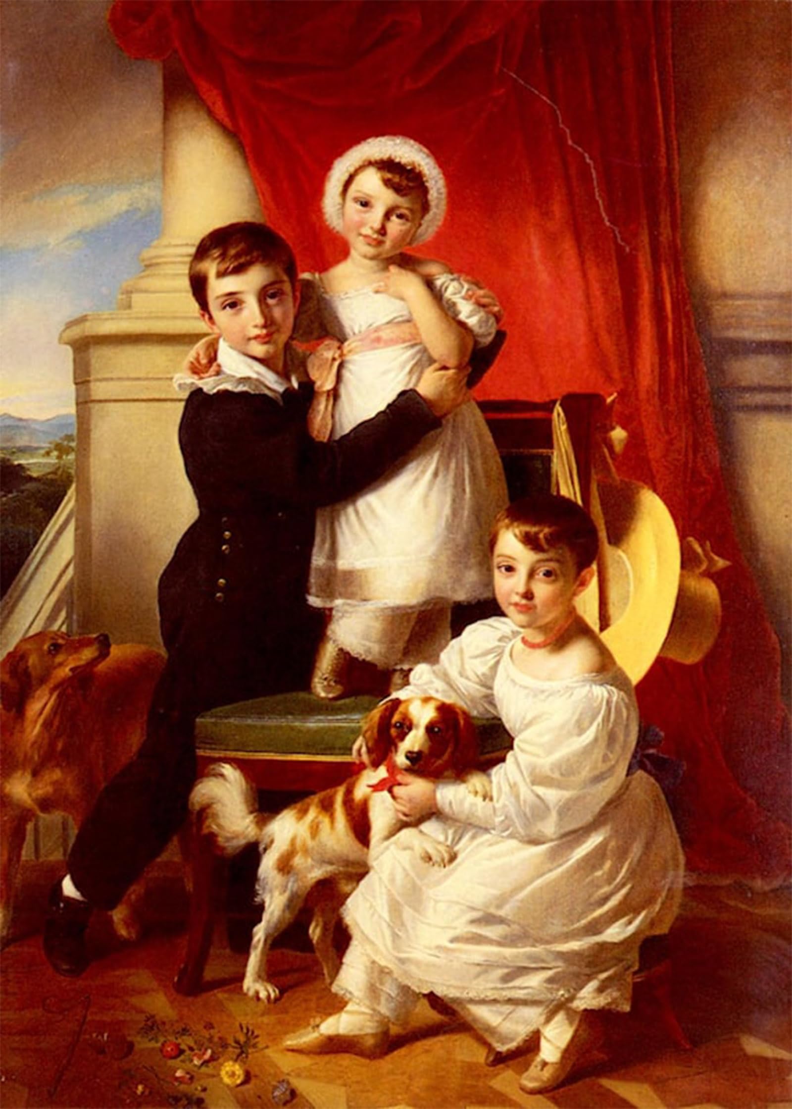 ARTXLXXBN Famous Art Print Poster Vintage Wall Art the Children by Sir John Watson Gordon Canvas Art Poster for Home Decor 60x90cm