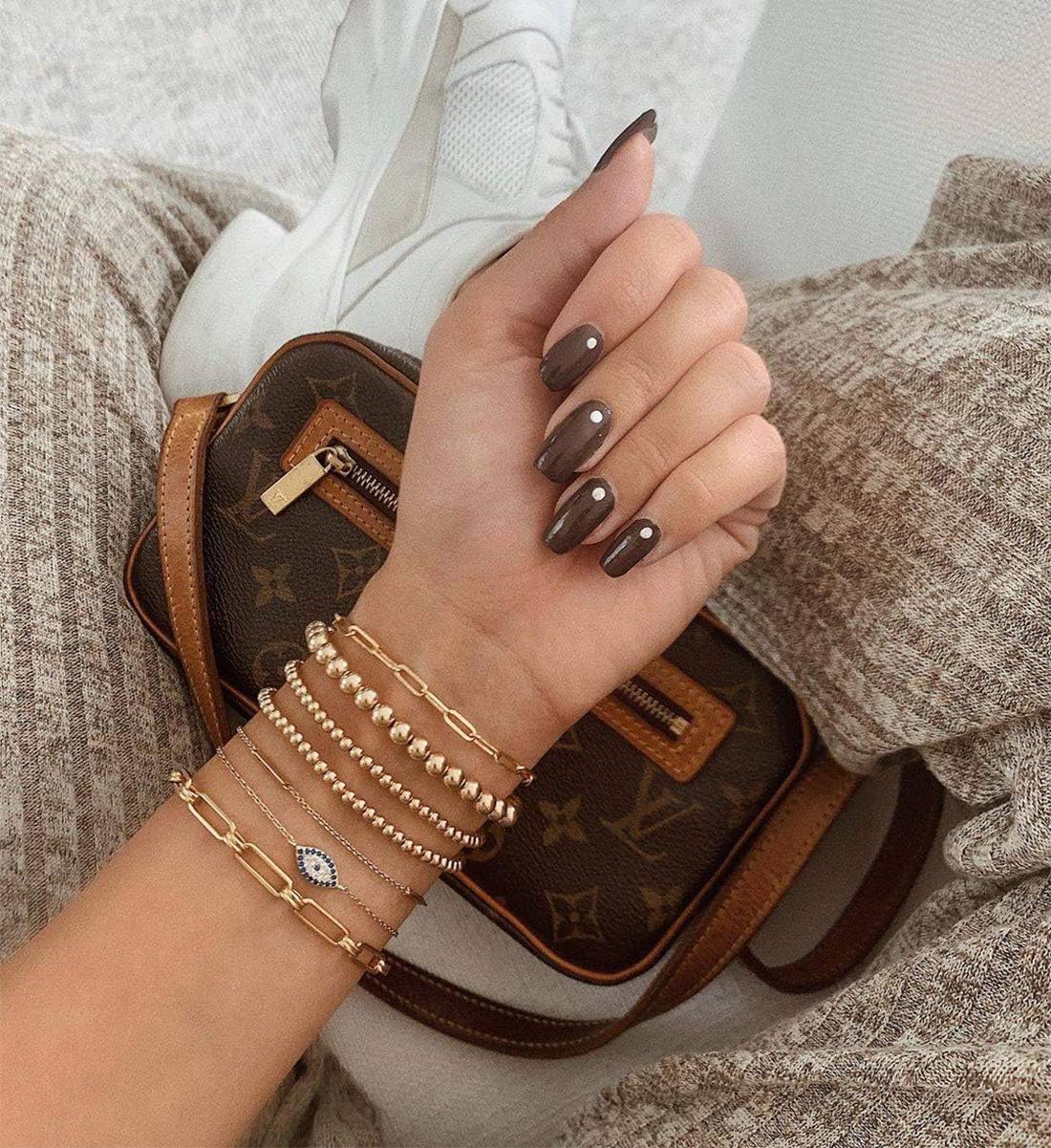 MOMOL 18K Gold Plated Stainless Steel Link Chain Necklace Bracelets for Women Paperclip Chunky Choker Necklace - Image 4