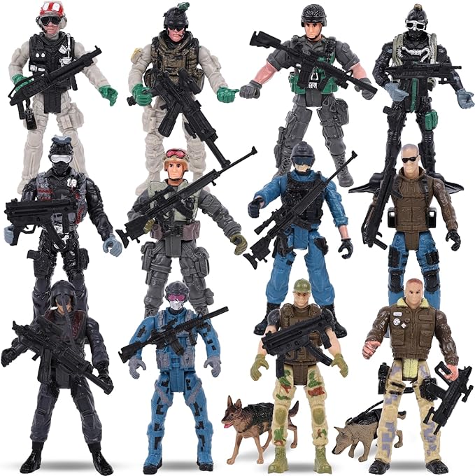 Battlefield 6 atteint l'impensable pour EA 6 81 Kq9kfqHL. AC SX679 3 otters 12PCS Army Men Toy Soldiers, Special Operation Soldier Military Action Figures Playset with Weapons Army Dogs for Kids Birthday