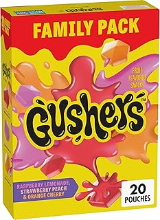 Fruit Flavored Snacks, Raspberry Lemonade, Strawberry Peach, Orange Cherry, 20 Pouches, Family Pack, 16 oz