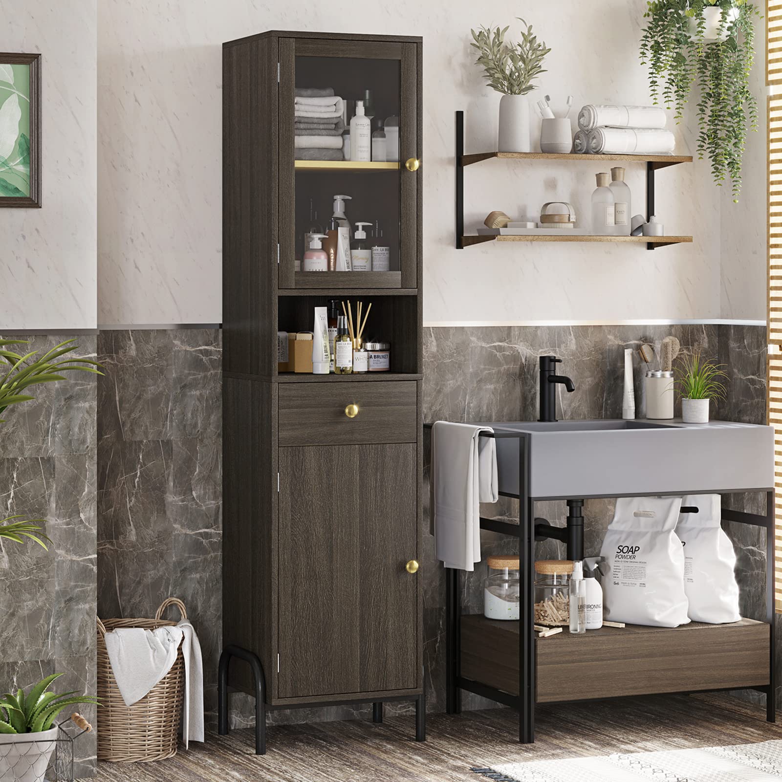 Buy ADORNEVE 67'' Tall Bathroom Freestanding Bathroom