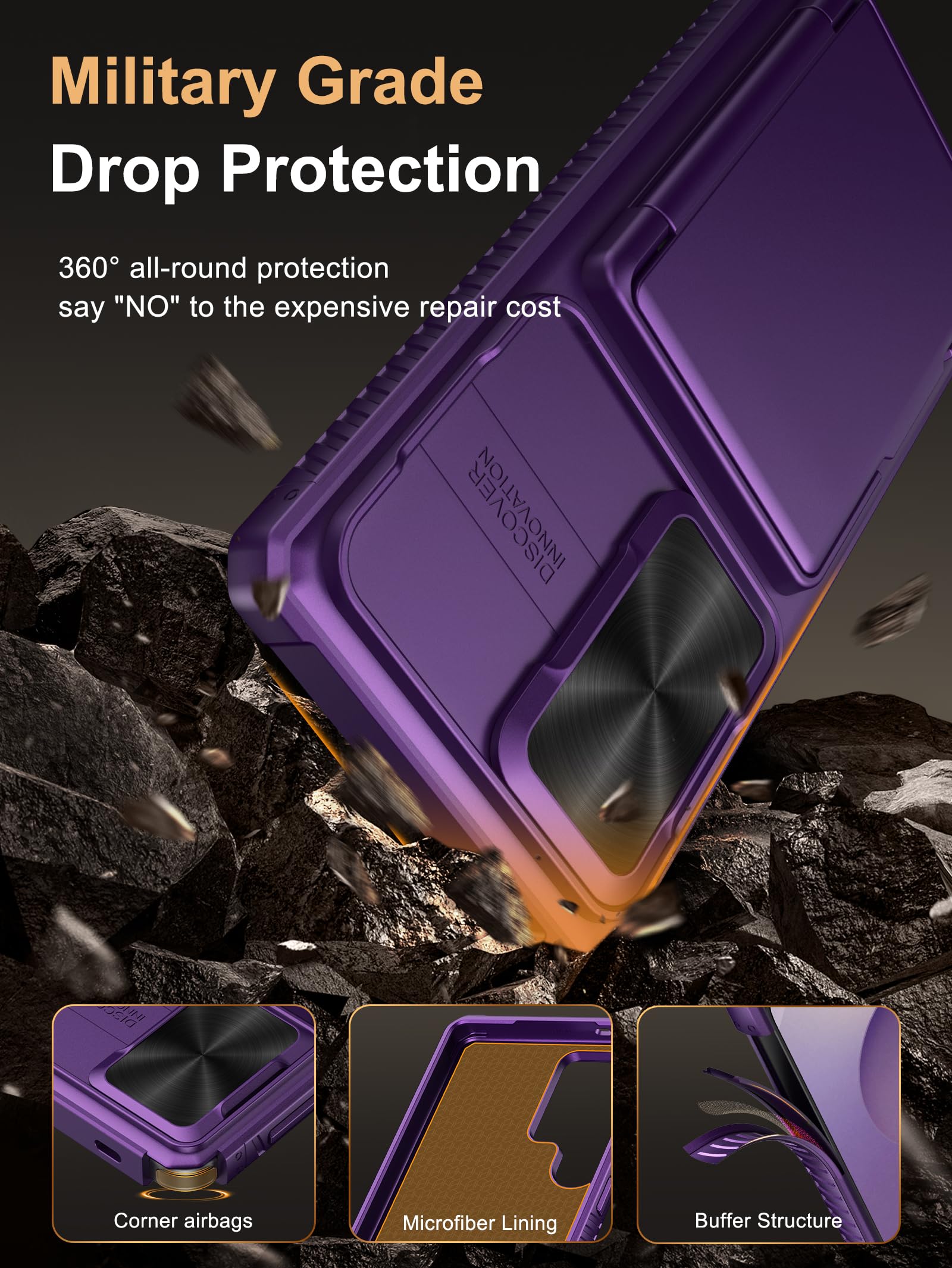 Capa Para IPhone Pro Vihibii - Com Porta-Cartões RFID E Proteção Para Câmera
