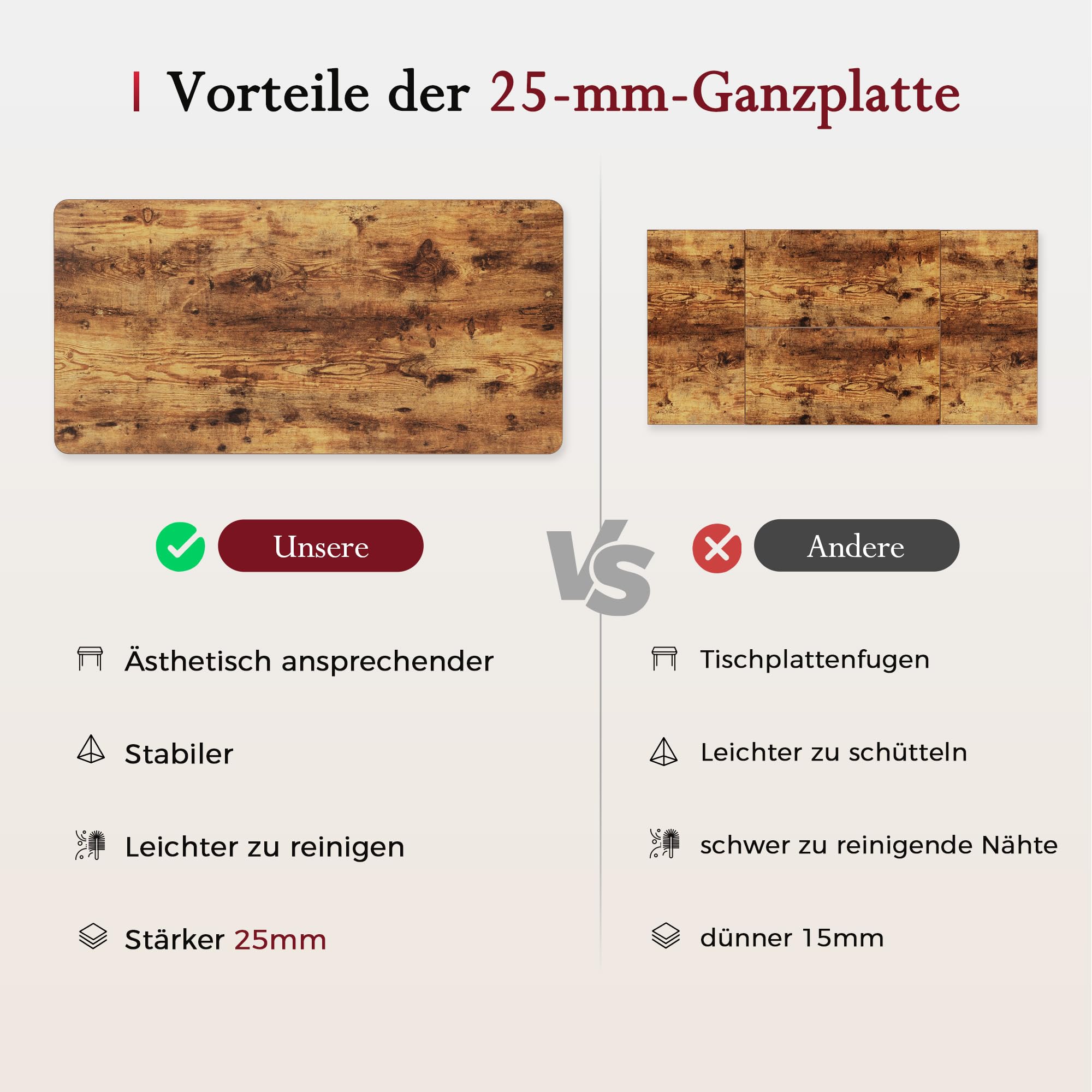 Klicelor Höhenverstellbarer Schreibtisch 100 kg Belastbarkeit