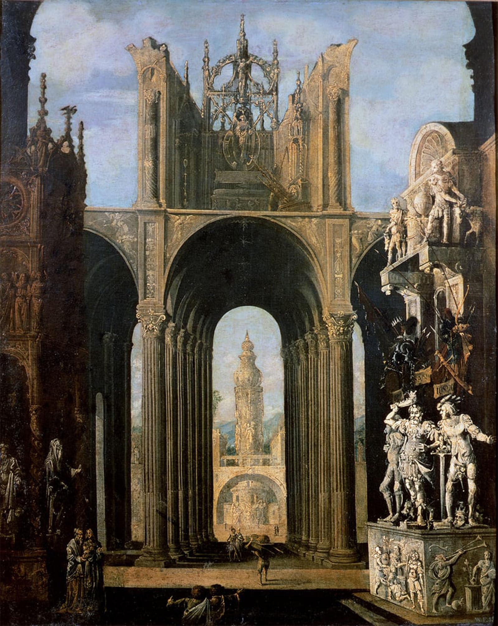 ARTXLXXBN Famous Art Print Poster Vintage Wall Art Architectural by Francois De Nome Canvas Art Poster for Home Decor 60x90cm