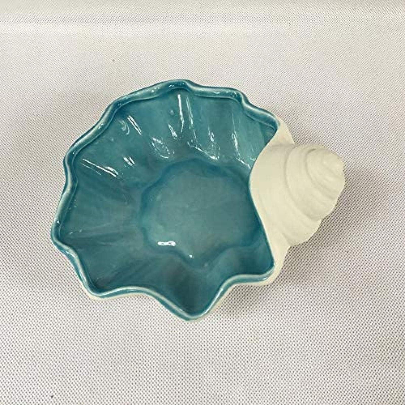 Amazon.co.jp: セラミック貝殻型灰皿、多用途収納皿ブルー、耐熱性