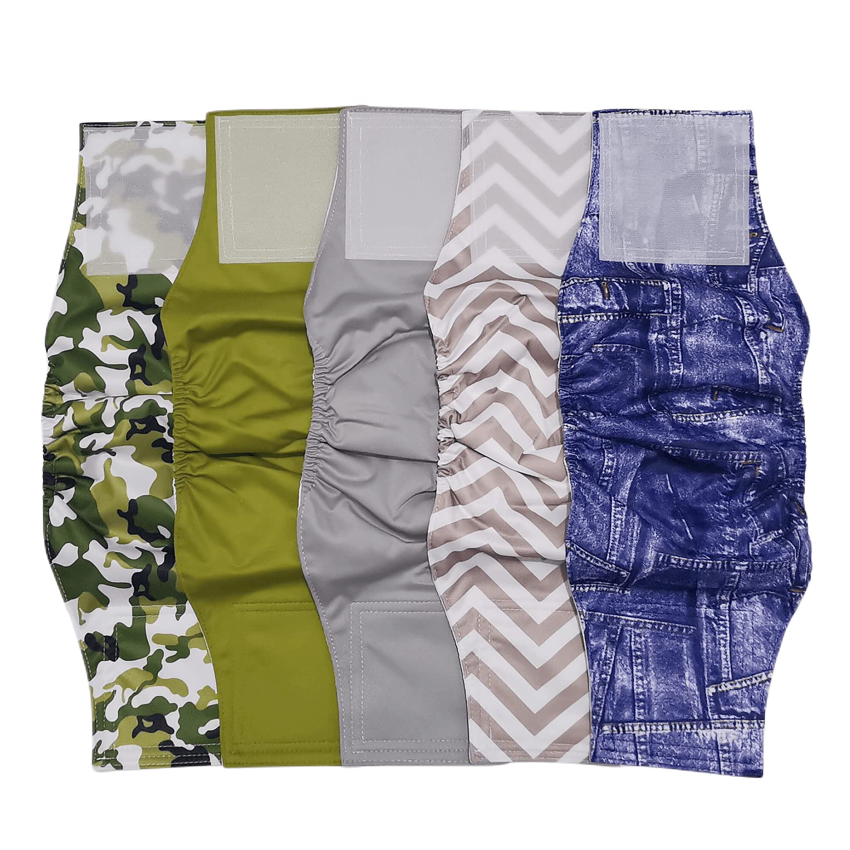 Pañales Lavables para Perros Pañales de Perro Macho Bandas de Vientre de Perro (M, 5 pañales A)