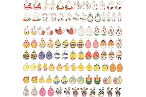 SANNIX 55 Pairs Easter Charms for Jewelry Making