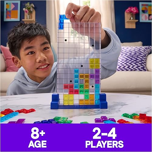 Miniatura 2 de Spin Master Games, Tetris El juego de mesa, juega el clásico juego de rompecabezas Tetris en la vida real, desafío de rompecabezas multijugador
