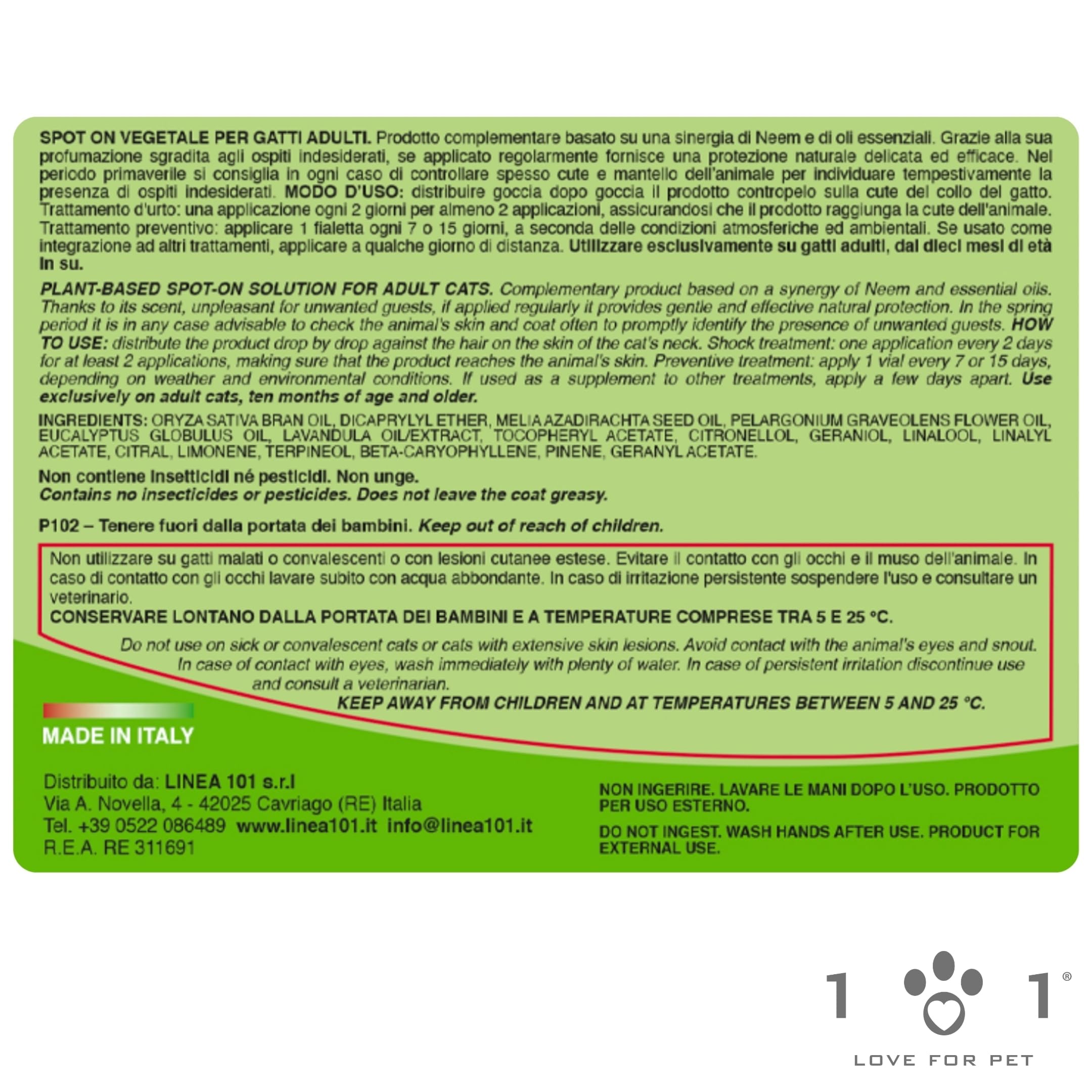 Pipette Chat Anti Puces et Tiques, Moustique 6 Ampoules de 0,5 ML Spot on Chatons et Adultes Traitement Anti Puce Chaton et Antiparasitaire Chat Naturel Application Facile, Longue Tenue Antipuce