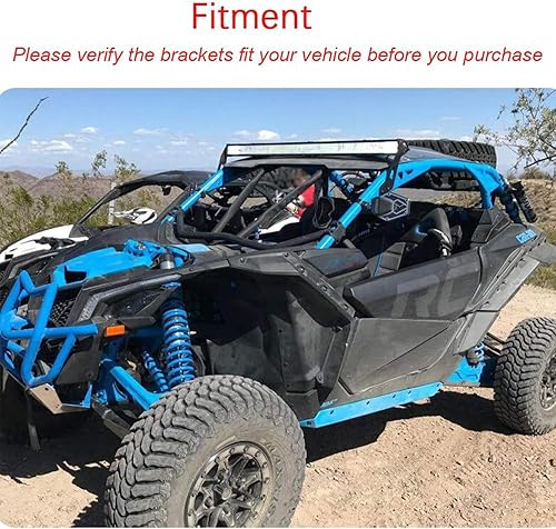 Miniatura 5 de Compatible con soportes de montaje de parabrisas de techo superior de barra de luz LED de 50 pulgadas para Can-am Maverick X3 2017 2018 2019 2020