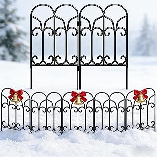 12 Backyard Garden Fence Ideas for Style and Function 61 AMAGABELI GARDEN & HOME 10 Panels 22in(H)×10ft(L) Decorative Garden Fenc...