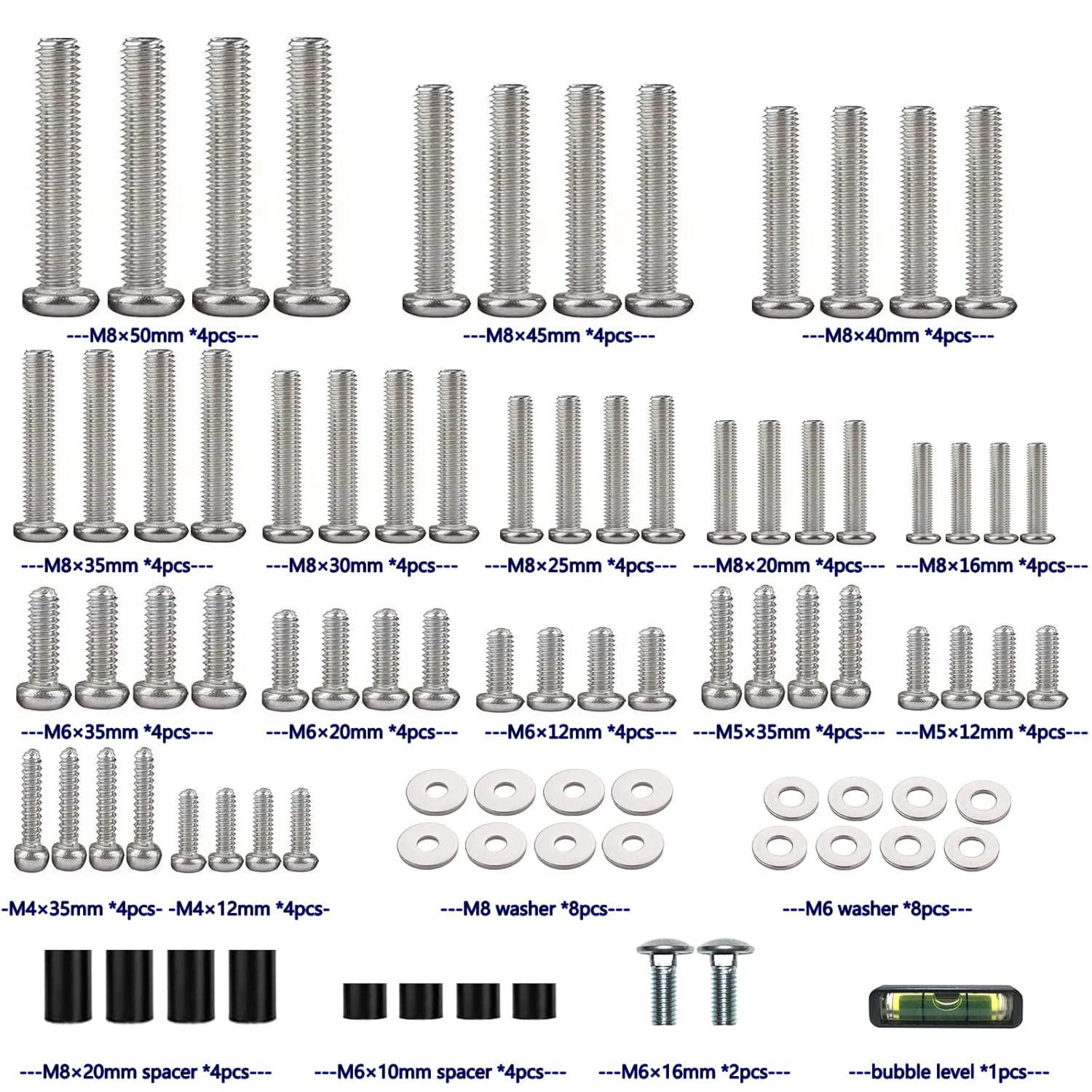 Buy TETVIK Universal TV Mounting Hardware Kit Set, VESA Wall Mount