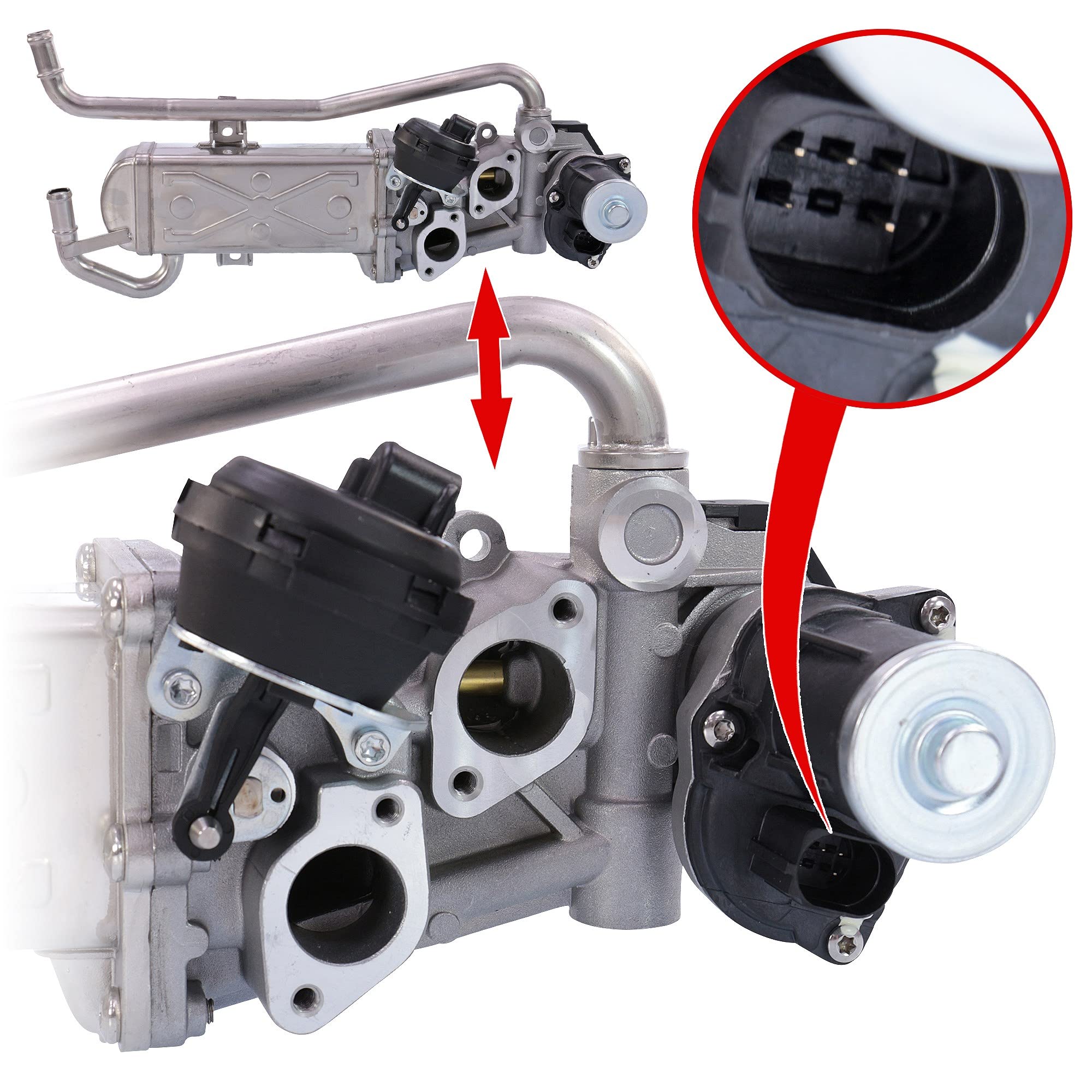 ATEC Germany 1x Vanne EGR électrique incl. refroidisseur EGR