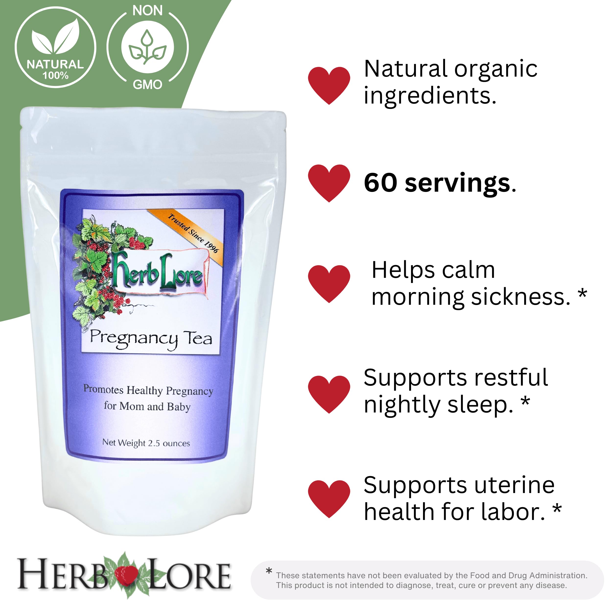 Snapklik.com : Herb Lore Pregnancy Tea - 60 Servings - First Trimester ...