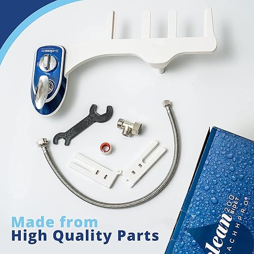 Miniatura 7 de X-Clean 250 Bidé de inodoro, accesorio de bidé para asiento de inodoro, rociador de bidé de doble boquilla para inodoro con perilla de presión de