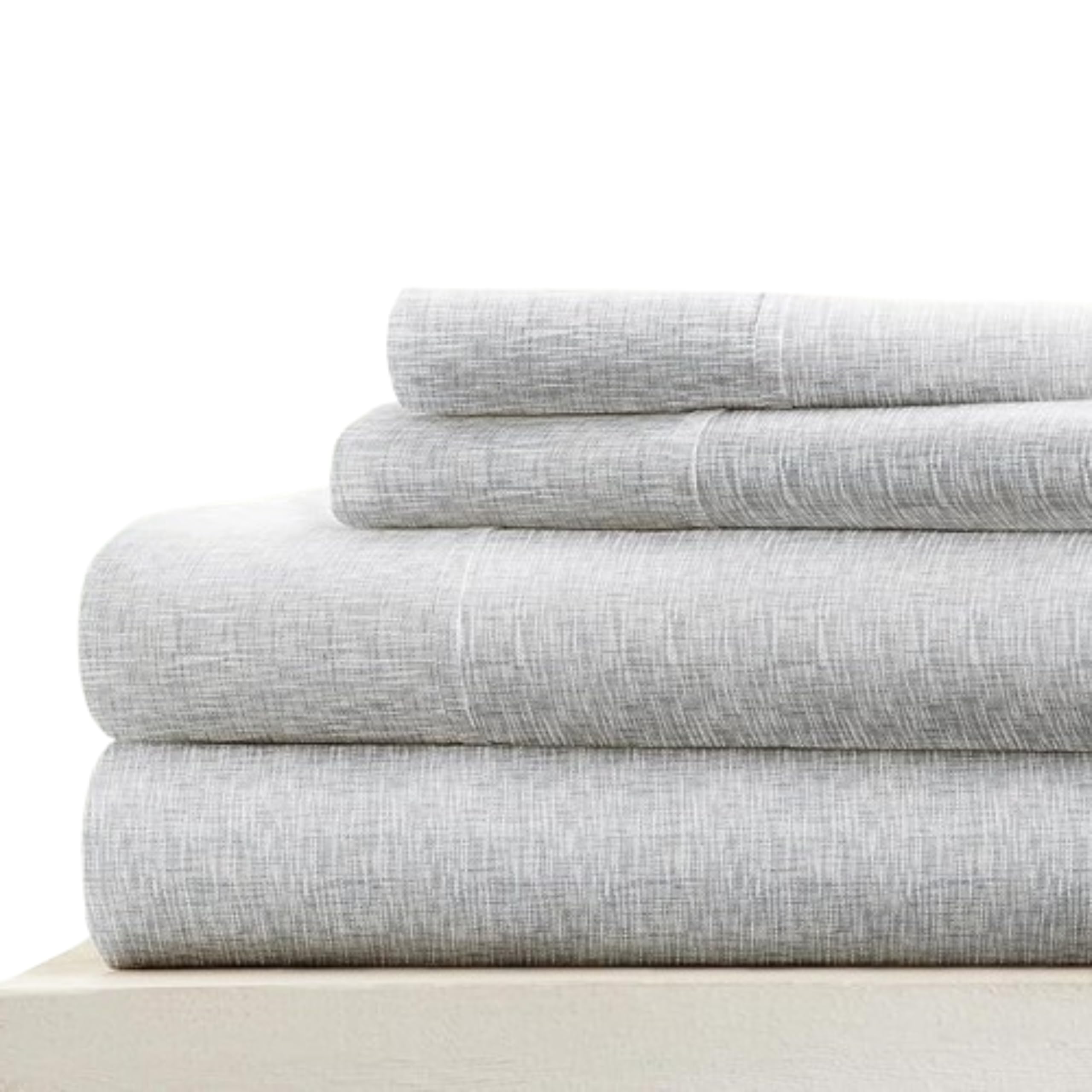 Linen Market 4 Piece Full Bedding Sheet Set (Light Gray Chambray) - Sleep Better Than Ever with These Ultra-Soft & Cooling Bed Sheets for Your Full