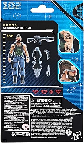 Miniatura 10 de G.I. Joe Classified Series Dreadnok Ripper, figura de acción coleccionable, 102, figuras de acción de 6 pulgadas para niños y niñas, con 6 piezas de