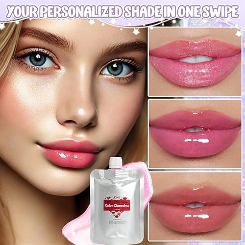 Miniatura 5 de JCOOS Base de brillo de labios, aceite de labios que cambia de color, base de brillo de labios, 2 unidades de 3.5 onzas de base de brillo de labios