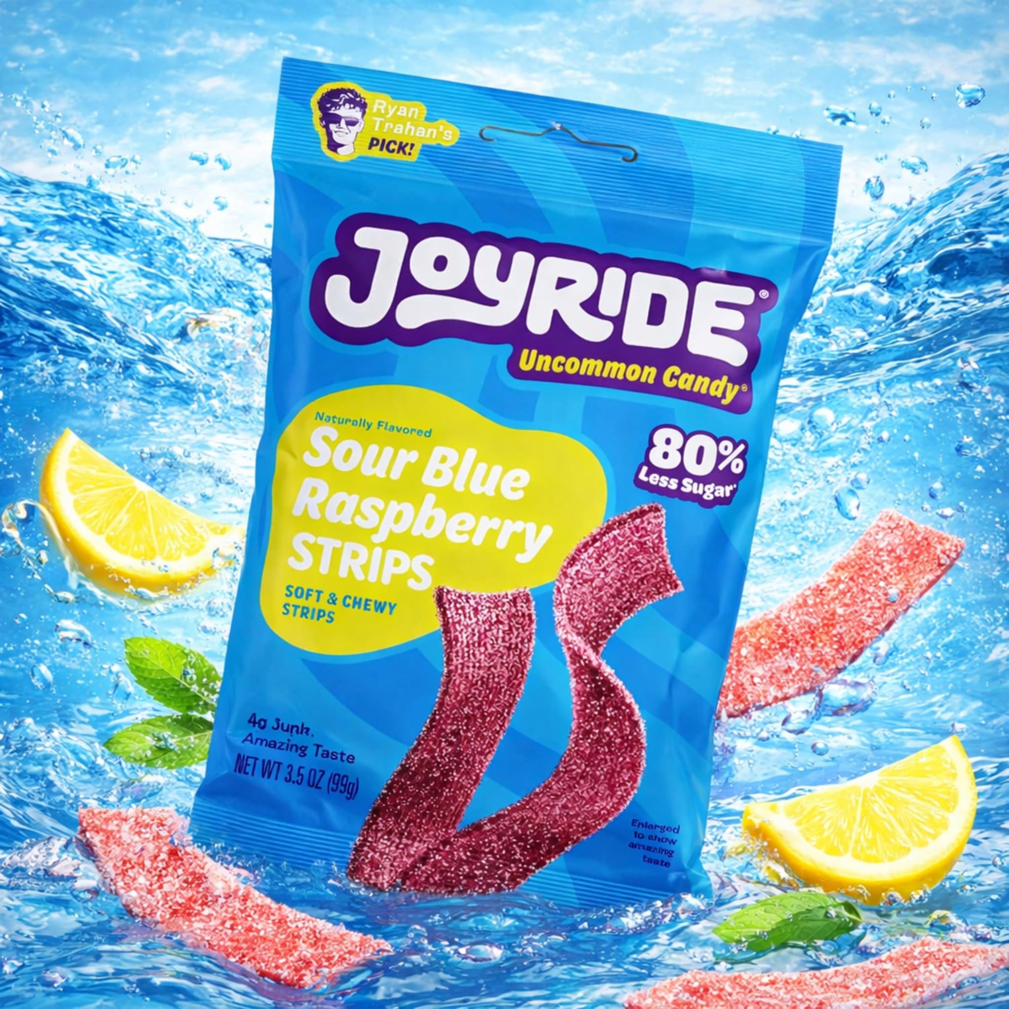 Joyride Sour Blue Raspberry Strips, 3.5 oz thumbnail 3
