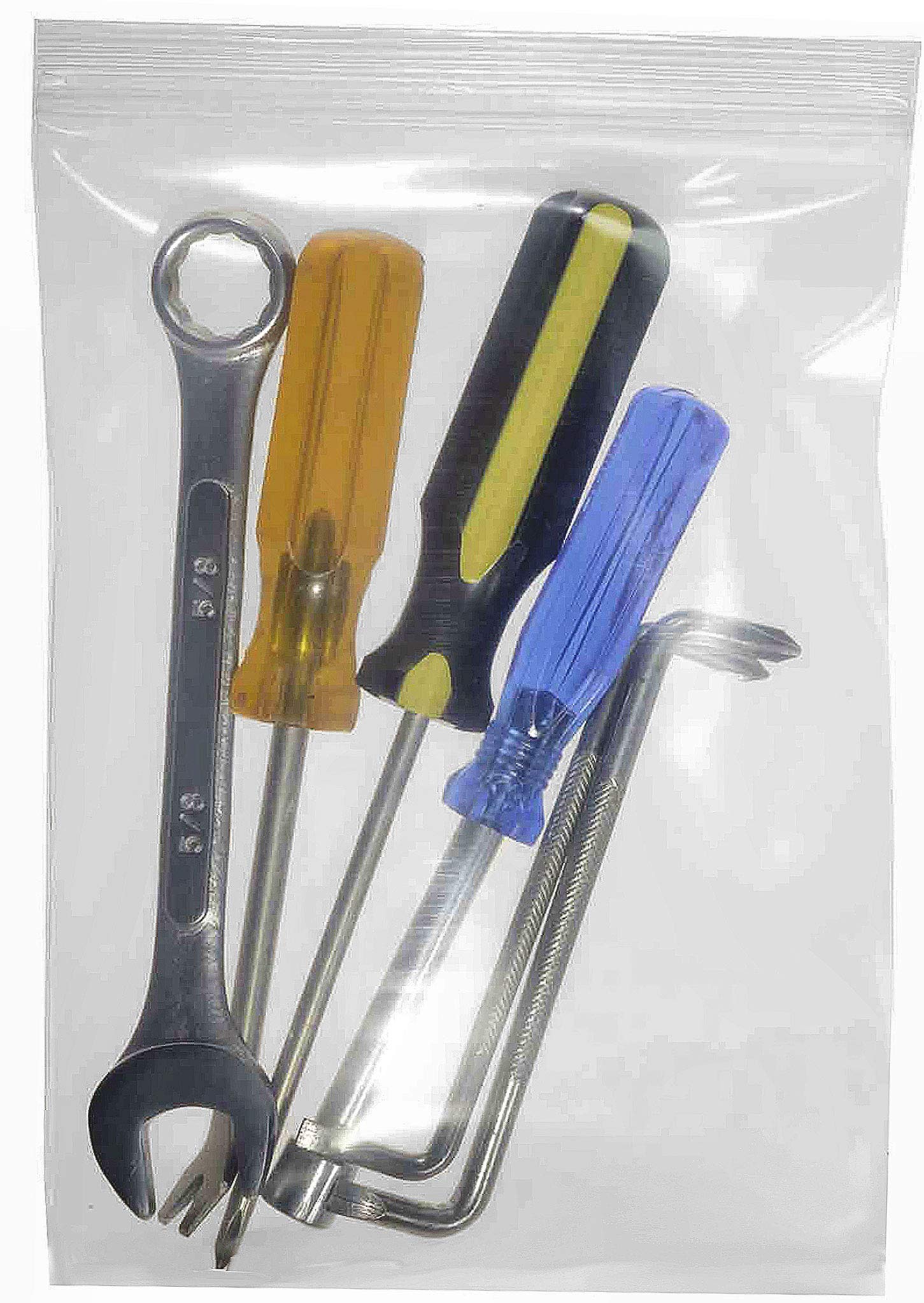 uGems (15cm x 20cm 8 mil) - 15cm X 20cm 8 Mil Extra Heavy-duty Puncture Resistant Clear Reclosable Resealable Zipper Bags, 30