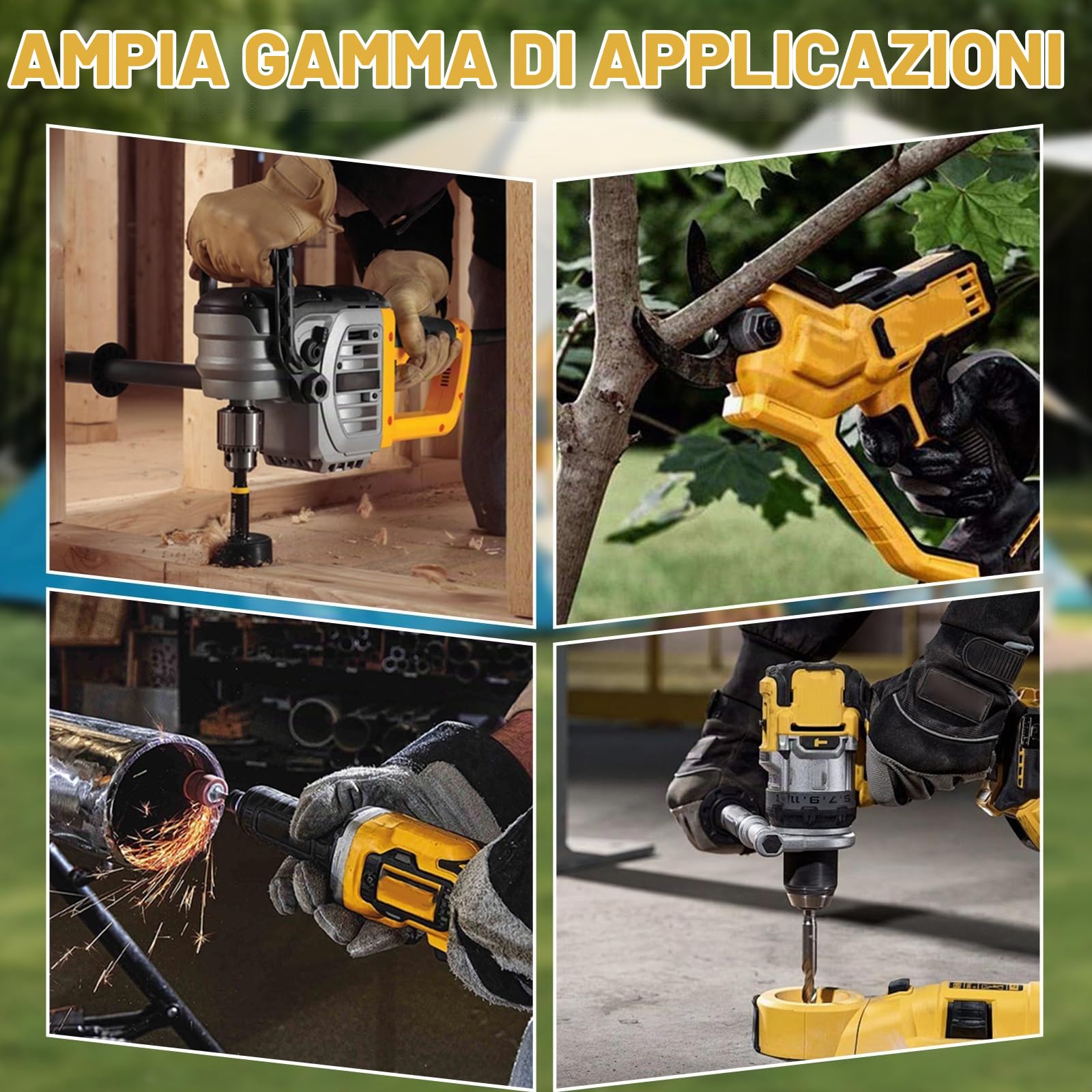2X 18V 5.0Ah sostituzione per Dewalt batteria +3A Caricabatterie compatibile con Dewalt batteria DCB200 DCB180 DCB181 DCB182 DCB184 DCB185 DCB201 DCB204