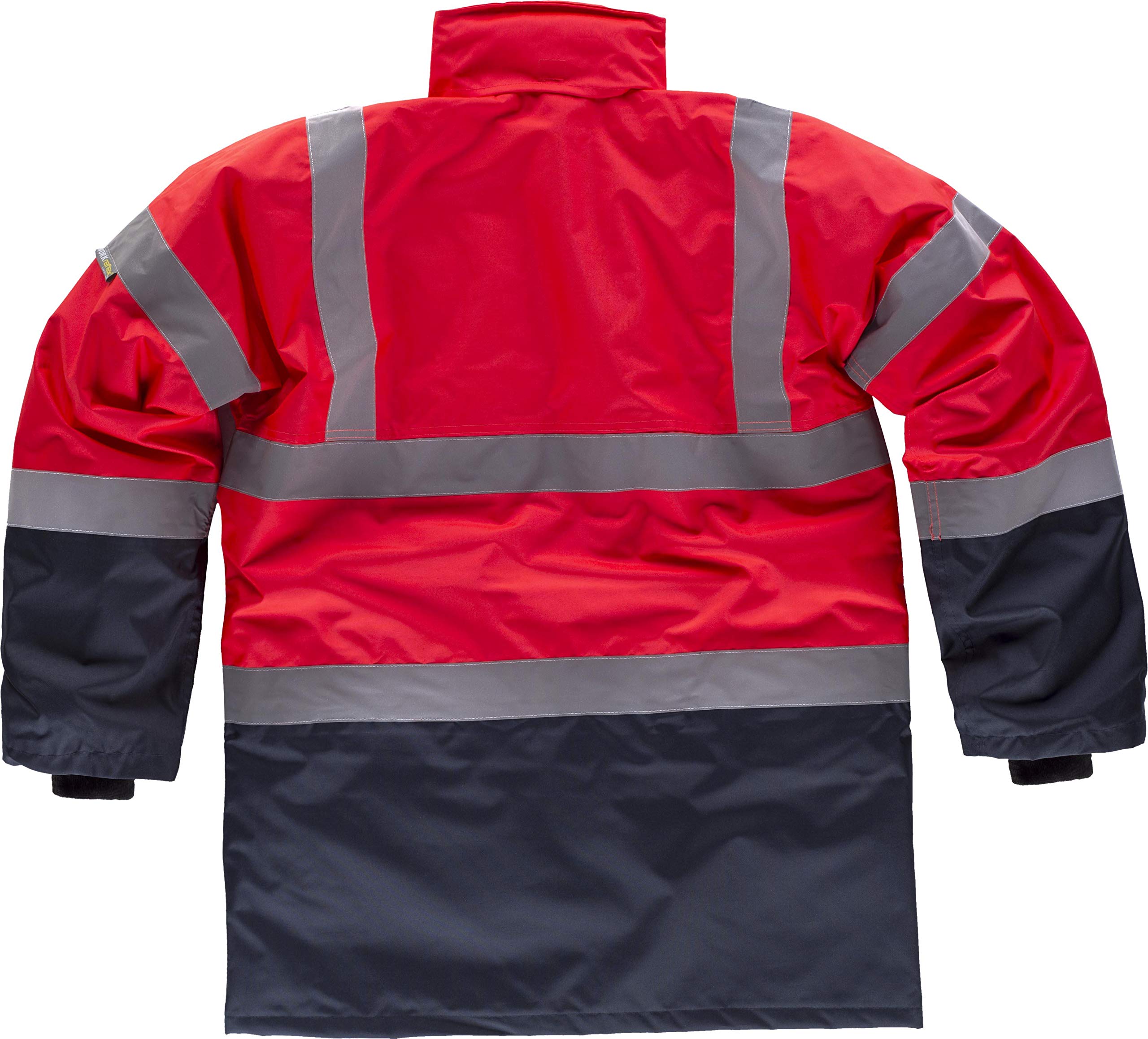 Work Team Parka combinada Rojo Alta Visibilidad con Cintas Reflectantes. EN ISO 20471:2013 Hombre