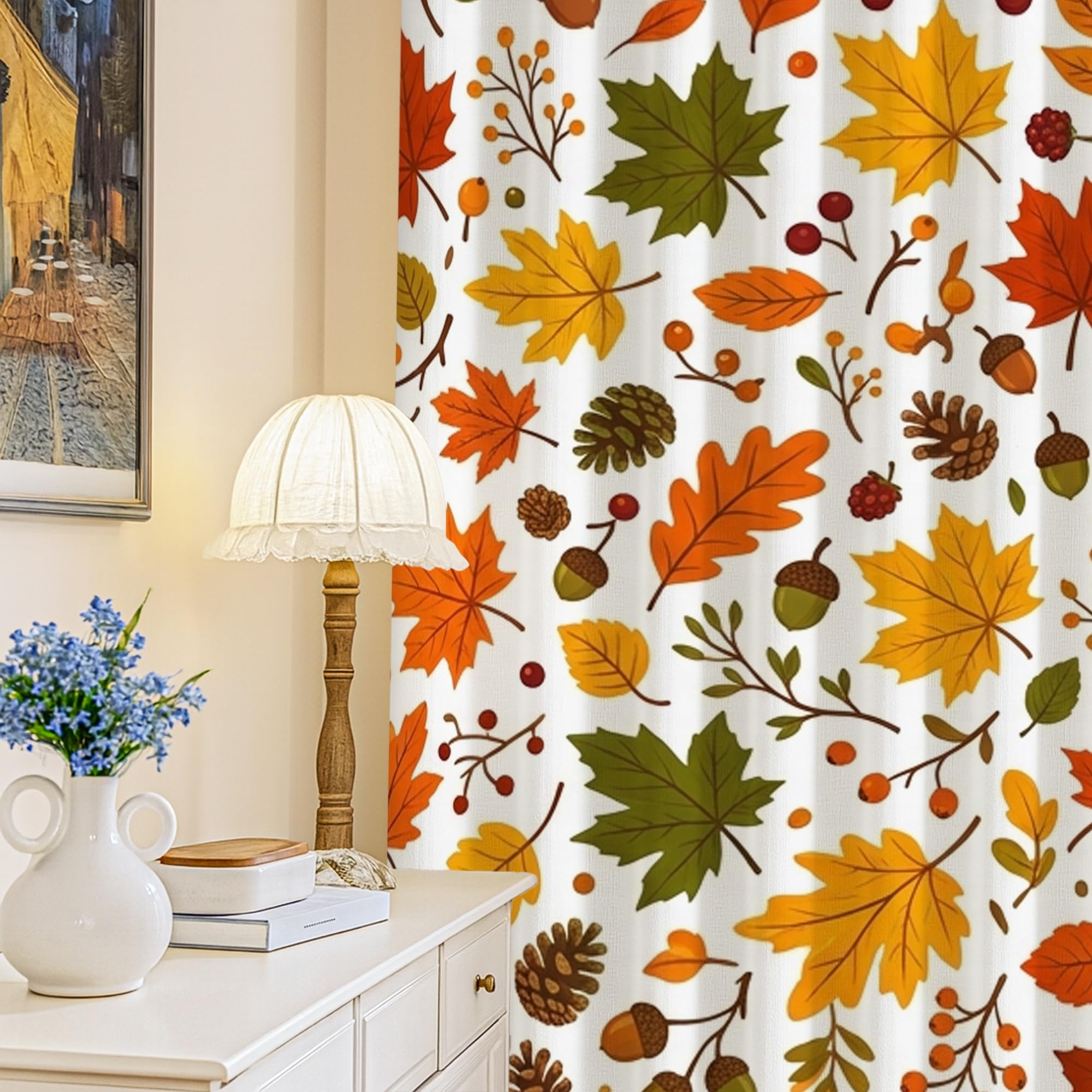 Rideaux occultants à motif feuilles pour créer un cocon de fraîcheur dans la chambre d'enfant